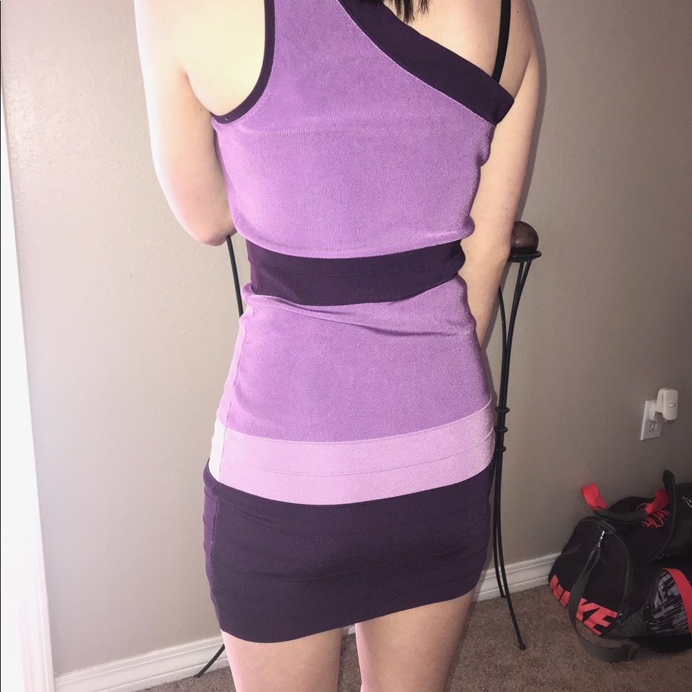 Bebe purple bandage dress in medium